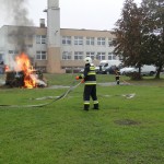 Targi Edukacyjne w Gimnazjum, pokaz OSP Słubice 20-10-2015