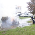 Targi Edukacyjne w Gimnazjum, pokaz OSP Słubice 20-10-2015