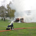 Targi Edukacyjne w Gimnazjum, pokaz OSP Słubice 20-10-2015