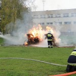 Targi Edukacyjne w Gimnazjum, pokaz OSP Słubice 20-10-2015