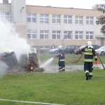 Targi Edukacyjne w Gimnazjum, pokaz OSP Słubice 20-10-2015