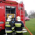 Targi Edukacyjne w Gimnazjum, pokaz OSP Słubice 20-10-2015