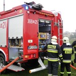Targi Edukacyjne w Gimnazjum, pokaz OSP Słubice 20-10-2015