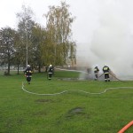 Targi Edukacyjne w Gimnazjum, pokaz OSP Słubice 20-10-2015