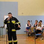 Targi Edukacyjne w Gimnazjum, pokaz OSP Słubice 20-10-2015