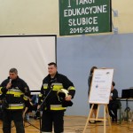 Targi Edukacyjne w Gimnazjum, pokaz OSP Słubice 20-10-2015
