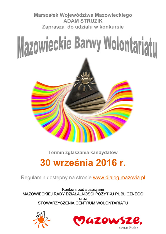 Konkurs Mazowieckie Barwy Wolontariatu