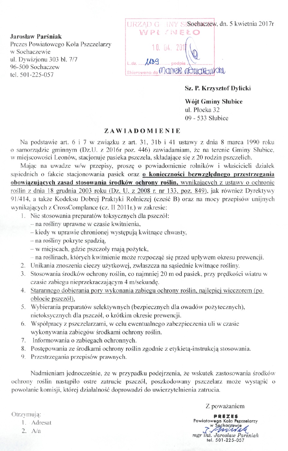 Stosowanie środków ochrony roślin