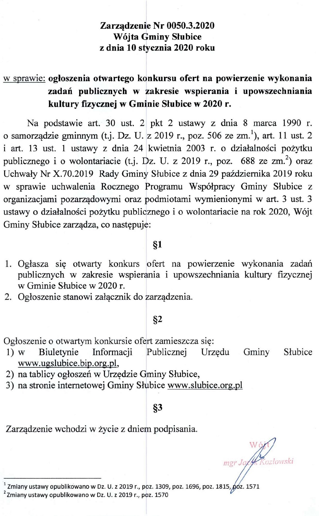 Otwarty konkurs ofert