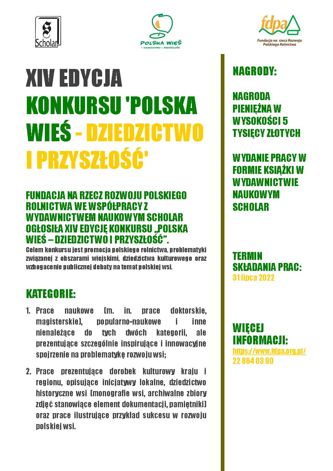 XIV edycja konkursu „Polska wieś – dziedzictwo i przyszłość