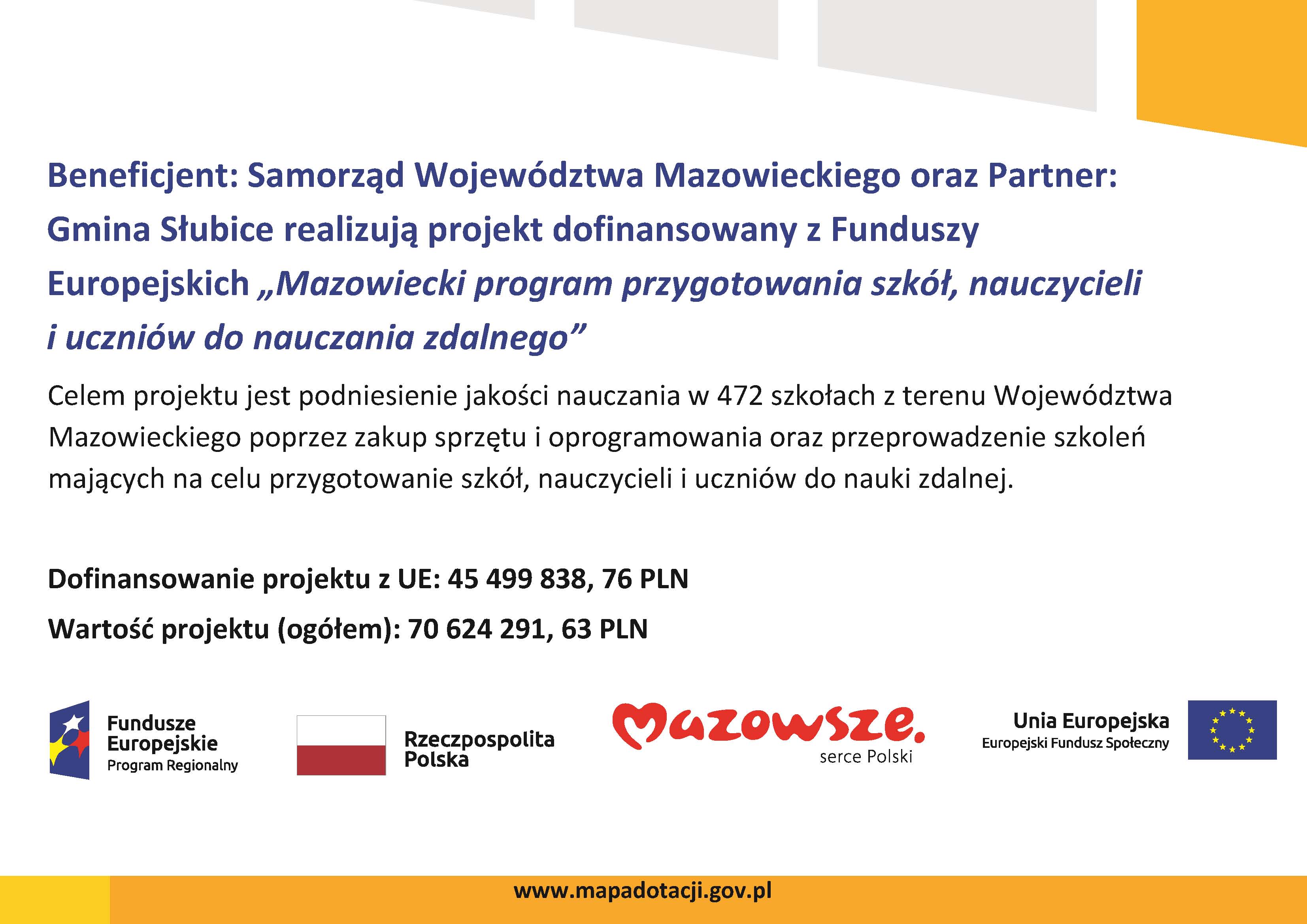 „Mazowiecki program przygotowania szkół, nauczycieli i uczniów do nauczania zdalnego”