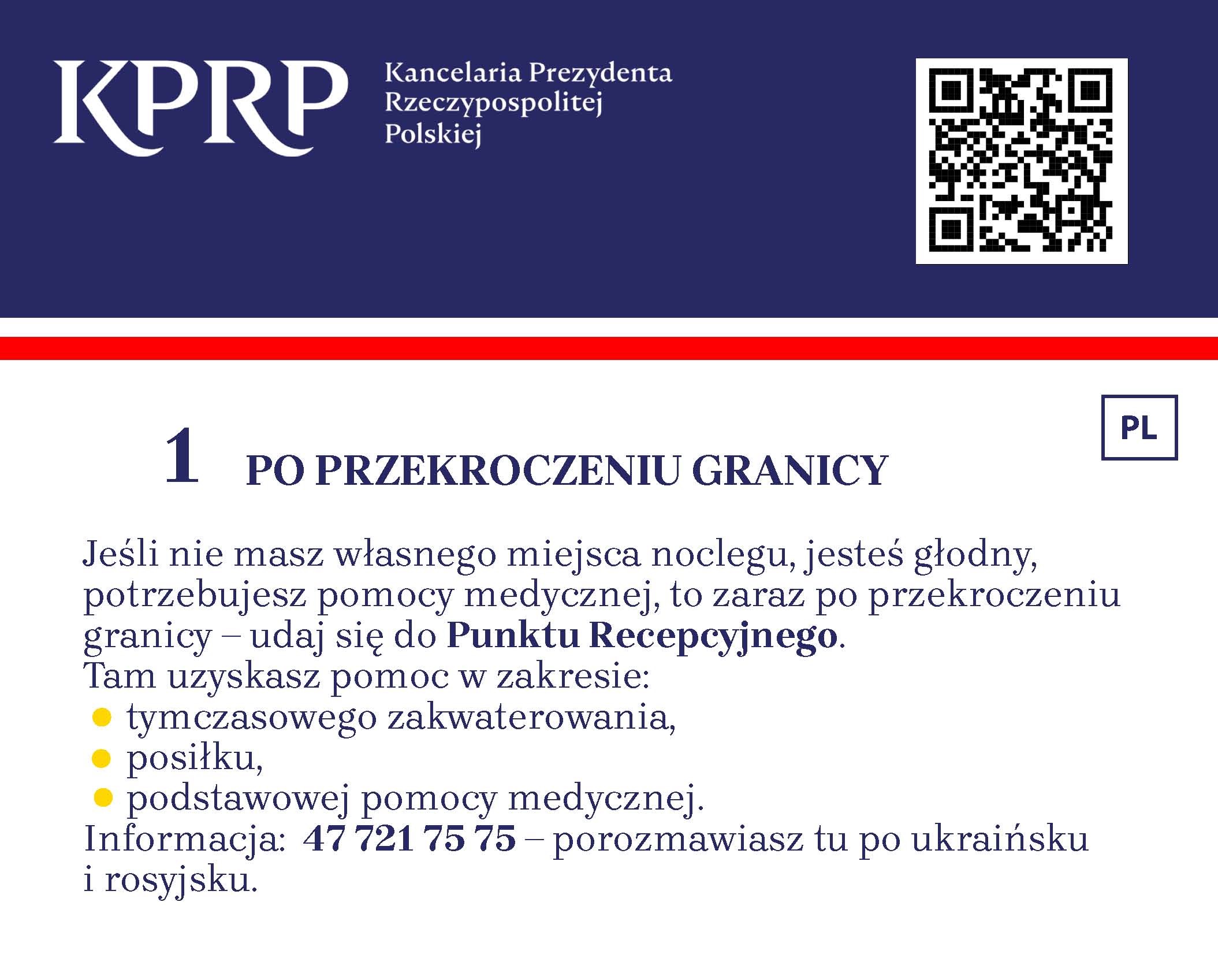 Informacje dla uchodźców wojennych z Ukrainy