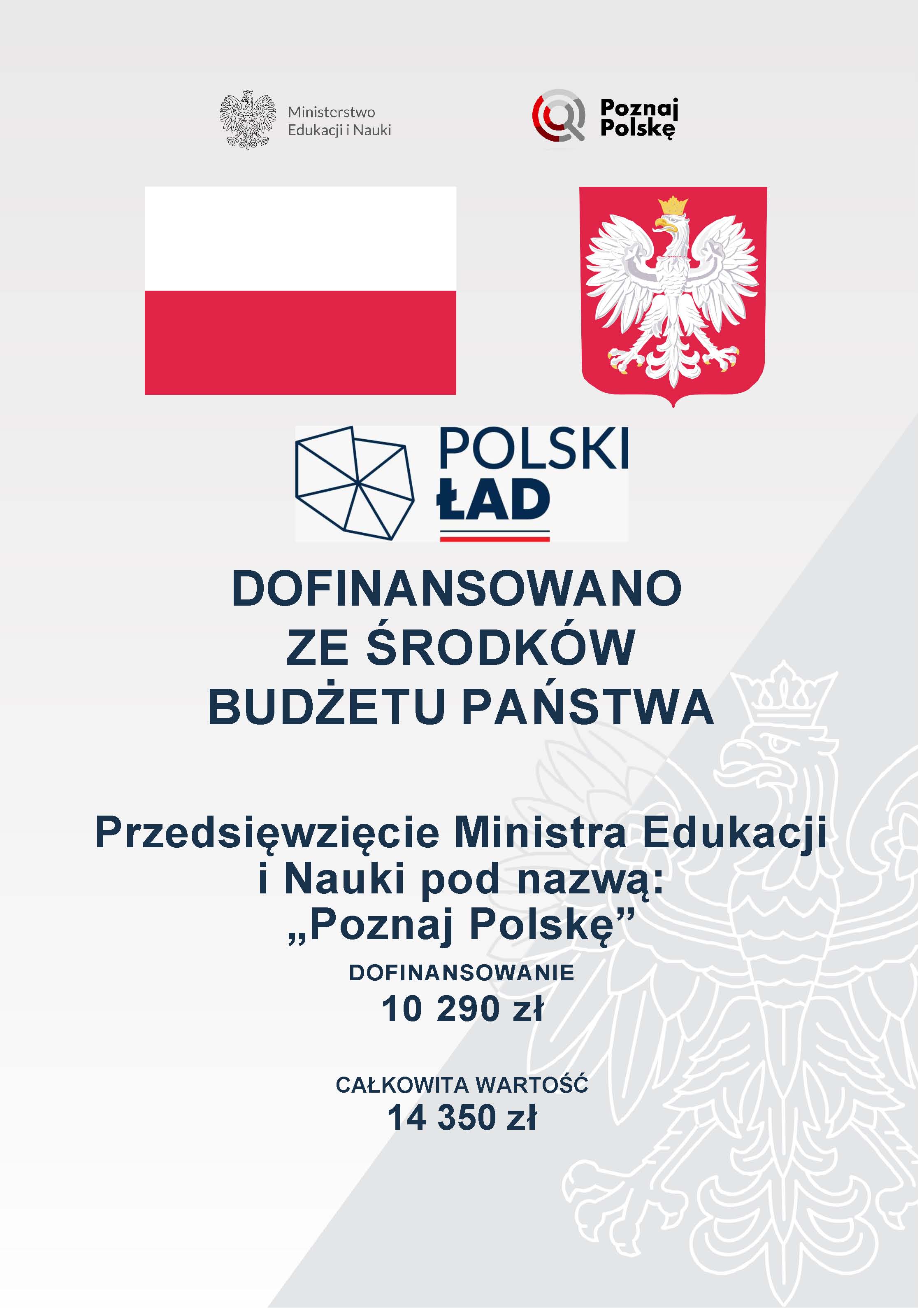 Dofinansowanie ze środków Budżetu Państwa