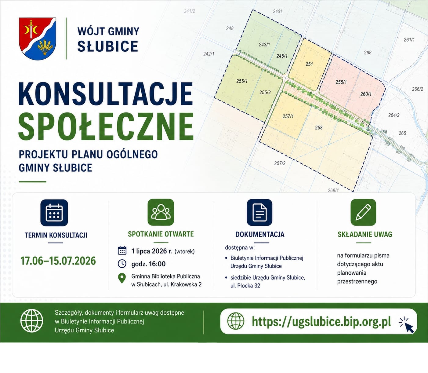 Konsultacje społeczne projektu Planu Ogólnego Gminy Słubice